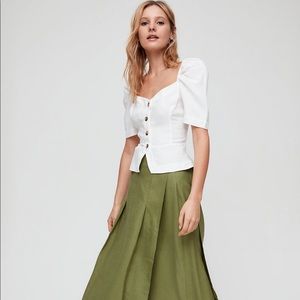 Aritzia Wilfred Blouse (Moss)